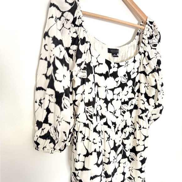 Sanctuary Black and White Puff Sleeve Mini Dress - Picture 5 of 10